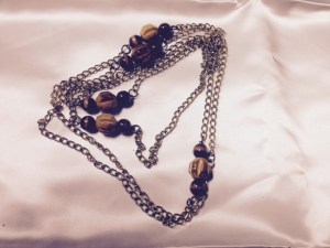 Necklace - wood triplets 2