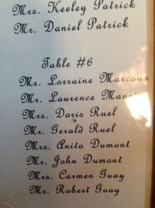 Seating Plan - Unknown 8