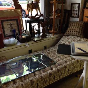 Fainting Couch and Vanity Mirror