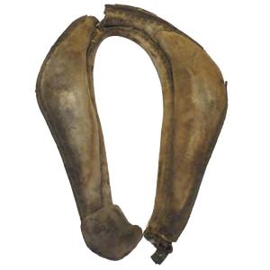 Antique Horse Collar Stuffed with Straw. This lovely antique horse collar stuffed with straw is quite in good shape considering the age & measures 24"h x 17"l! This would look great hanging on any wall.