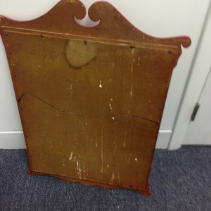 Back of Vintage Red Mirror