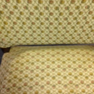 Chair, High Back - Yellow Upholstery - Detail of Upholstery