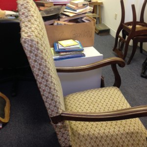 Chair, High Back - Yellow Upholstery - Side View