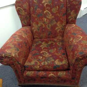 We just love this comfortable chair... it's perfect for curling up with a great book!