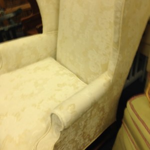 Chair, Chippendale Wing Back - White 3rd