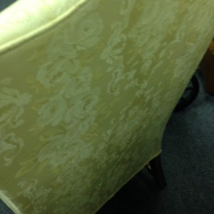 Chair, Chippendale Wing Back - White, back