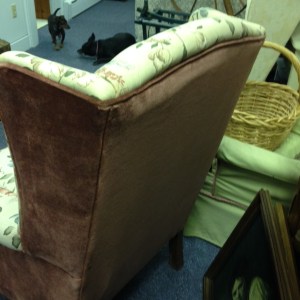 Chair, Wing Back - Floral, Back 2