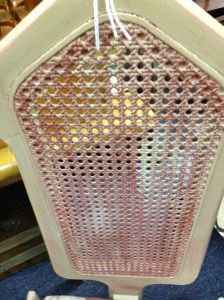 High Backed Caned Stool 2