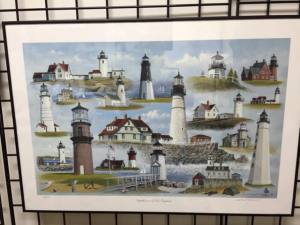David Merrill, Lighthouses of New England, limited edition print