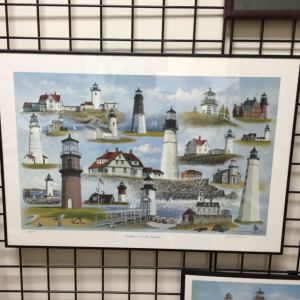 David Merrill, Lighthouses of New England, limited edition print