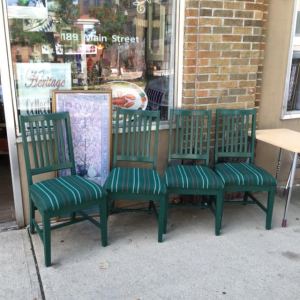 Dining Chairs - Green Stripe 5