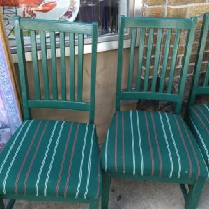 Dining Chairs - Green Stripe 6