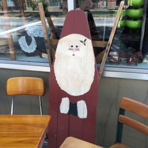 Primitive Santa on Wooden Ironing Board
